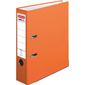 Herlitz Ordner 10556470 maX.file protect, PP, A4, 8cm, Kunststoffordner, orange
