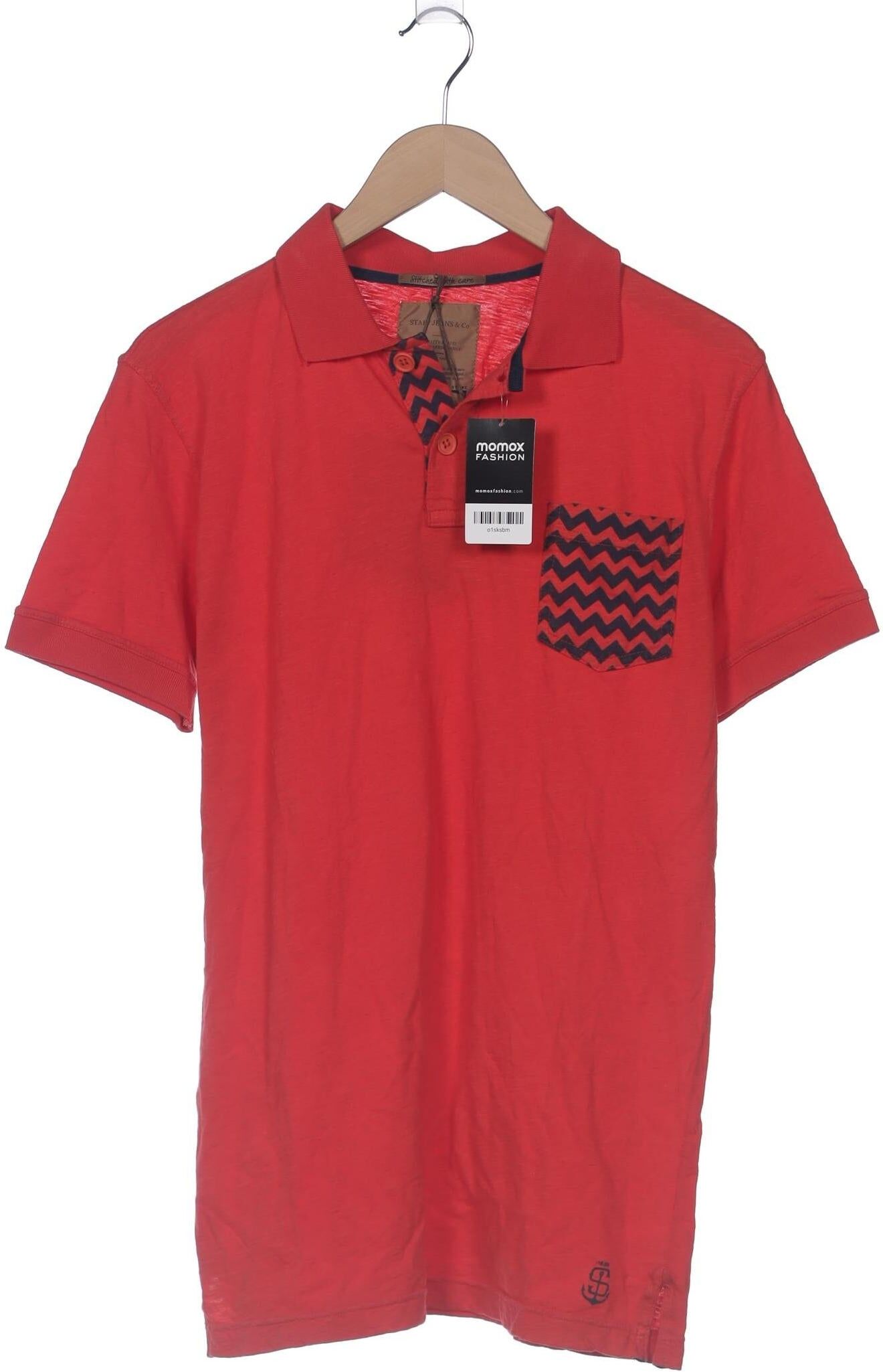 Staff Herren Poloshirt, Rot, Gr. M, kein / Etikett - Second Hand