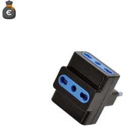 Alcapower 3-fach-Adapter 16A, 3-polige IT-Steckdose, 16A 250V Stecker, Schwarz - Maximale Zuverlässigkeit und Sicherheit für Ihre Elektrik.