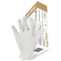 RAW, Schutzhandschuhe, Pulvervinylhandschuhe/100 Stk. Ogrifox L Wirtschaftlich Und Schützend (L)