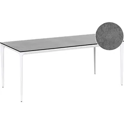 GARTENTISCH 180/90 cm Steinoptik Dunkelgrau Sovareto