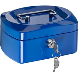 ALCO Geldkassette Stahlblech mit Schloss 155x120x80mm blau