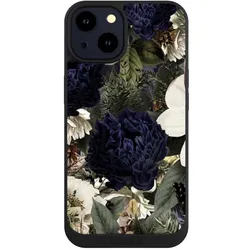 Nivocase Handyhülle für Apple iPhone 14 Hülle NIVOpure Case Schwarz Blumen Utart Vintage (Apple iPhone 14), Smartphone Hülle, Schwarz
