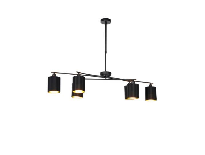 Suspension intelligente noire réglable avec 6 ampoules Wifi B35 -