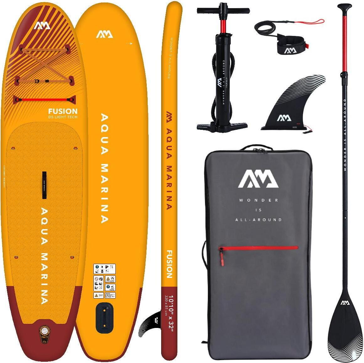 AQUA MARINA FUSION iSUP Board Set aufblasbar Stand Up Paddle Surfboard 330cm SUP