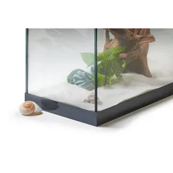 Aquarium Kiesblende Vario auf Wunschmaß in Grau meliert  5cm 120cm 120cm        