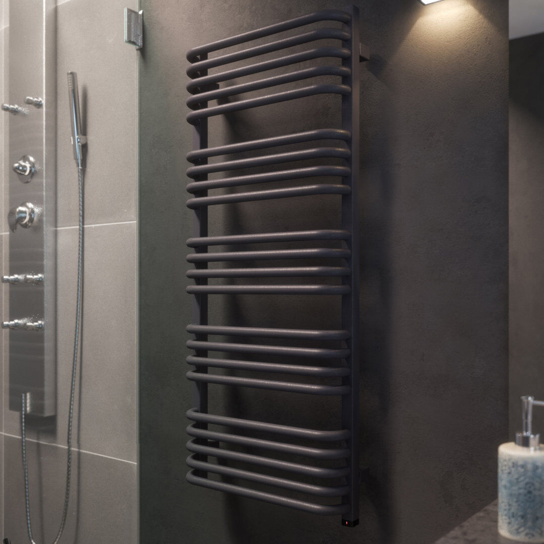 Terma Alex One Electric Towel Rail Grey 1140cm H x 50cm W x 132cm D
