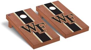Skip's Garage Wake Forest Demon Deacons Rosewood Cornhole Board Set