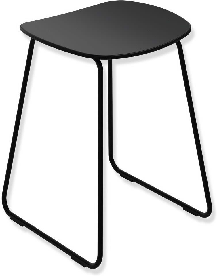 HEWI Serie 950 Duschhocker, Accessoires, 950.51.30160 CV, schwarz tiefmatt/schwarz matt