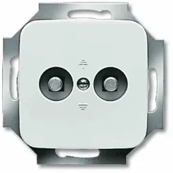 Busch-Jaeger REFLEX SI Potenzialausgleichsdose, Unterputz, Steckdose 2f, weiß, glänzend