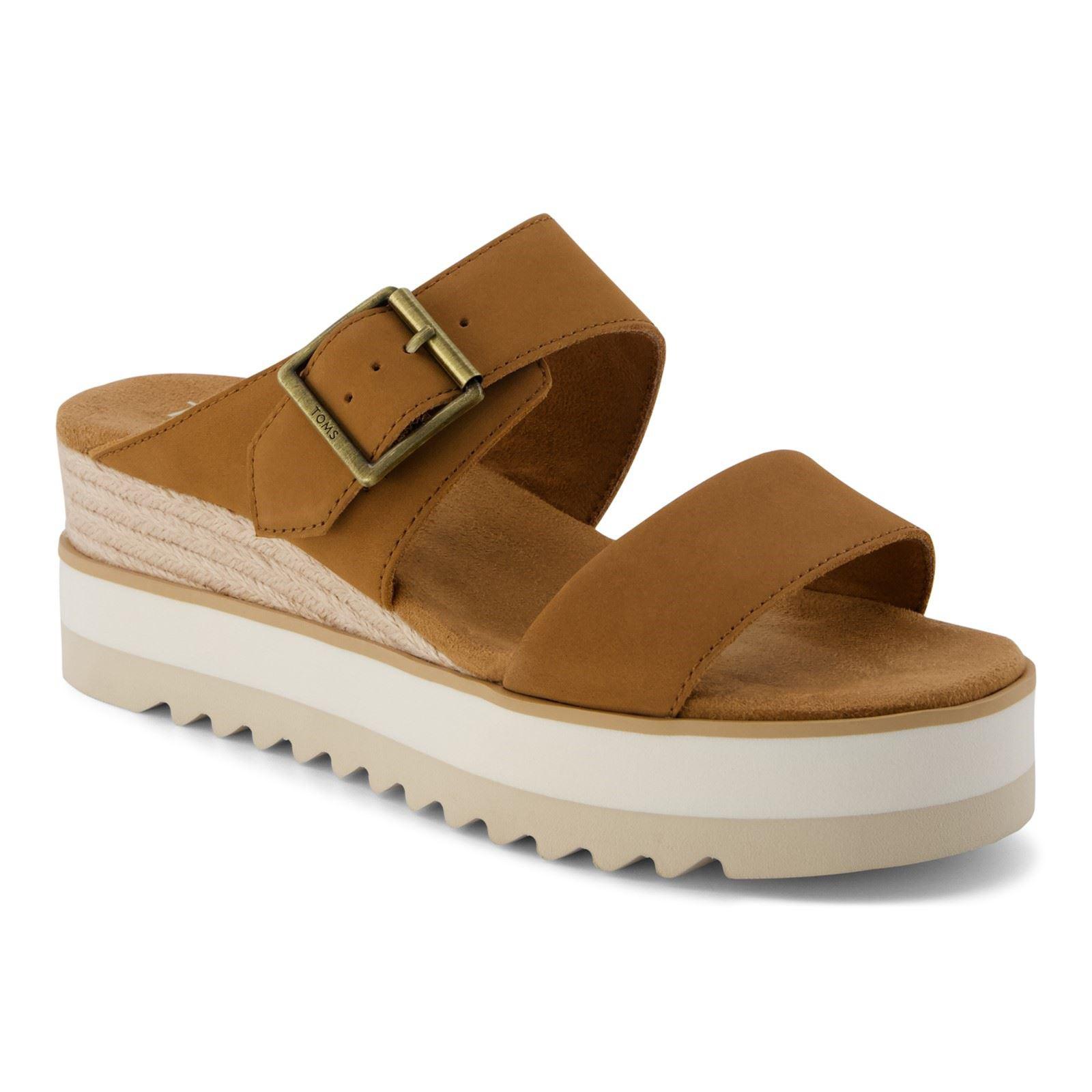 TOMS Diana Leder Damen Braun Zucker Sandalen
