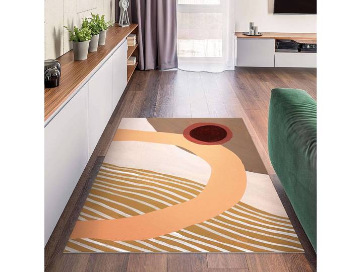 Tapis en vinyle Soleil du désert 180 x 135cm Marron