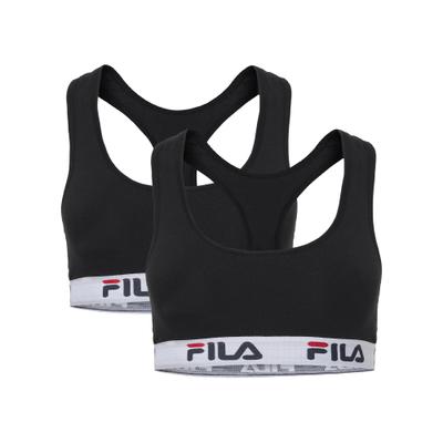 Bustier FILA "JUNIOR GIRL BRA", Kinder, Gr. 146/152, N-Gr, 200, schwarz, Jersey, Obermaterial: 95% Baumwolle, 5% Elasthan, BHs Bustier, für Kinder und Jugendliche, ohne Bügel, nicht gefüttert