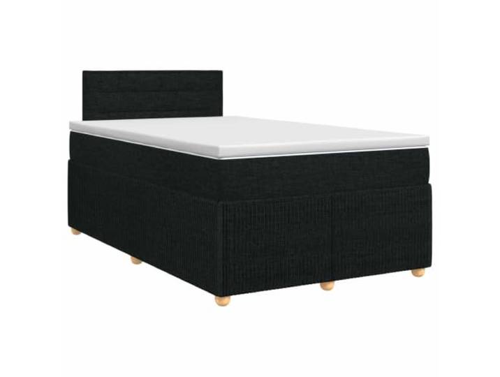 KTHLBRH Boxspringbett mit Matratze schwarz 120 x 190 cm Stoff Kopfteil verstellbar 78/88 cm, Taschenfedern, waschbare Bezüge, Holztechnik, Verwendung im Innenbereich
