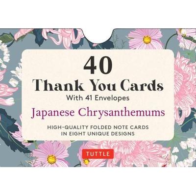 Japanese Chrysanthemums, 40 Thank You Cards with Envelopes