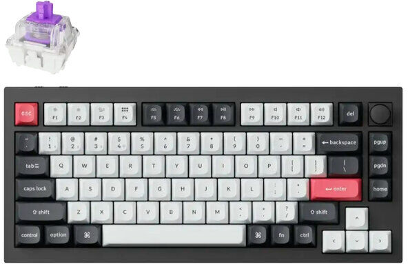 TECLADO MEC KEYCHRON Q1 HE WIRELESS NBL