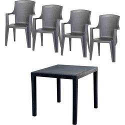 Progarden Eden+King SET 5tlg. ant. N01320 Gartenmöbel-Set Anthrazit