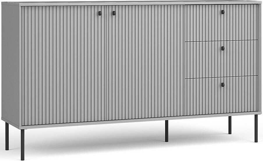 Meublorama ISIS Klein Buffet met 2 Deuren en 3 Laden - Grijs