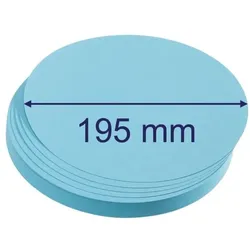 Franken 500er-Pack Moderationskarten »Kreis groß« 19,5 cm blau