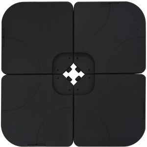 vidaXL Sonnenschirmständer 41611, Kunststoff, 60 Liter, schwarz, quadratisch, befüllbar