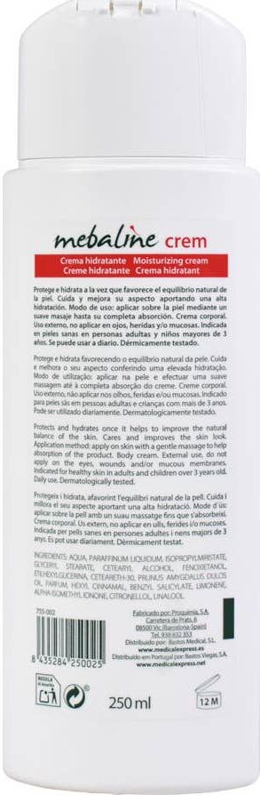 Mebaline Crema Hidratante Corporal 250 ml