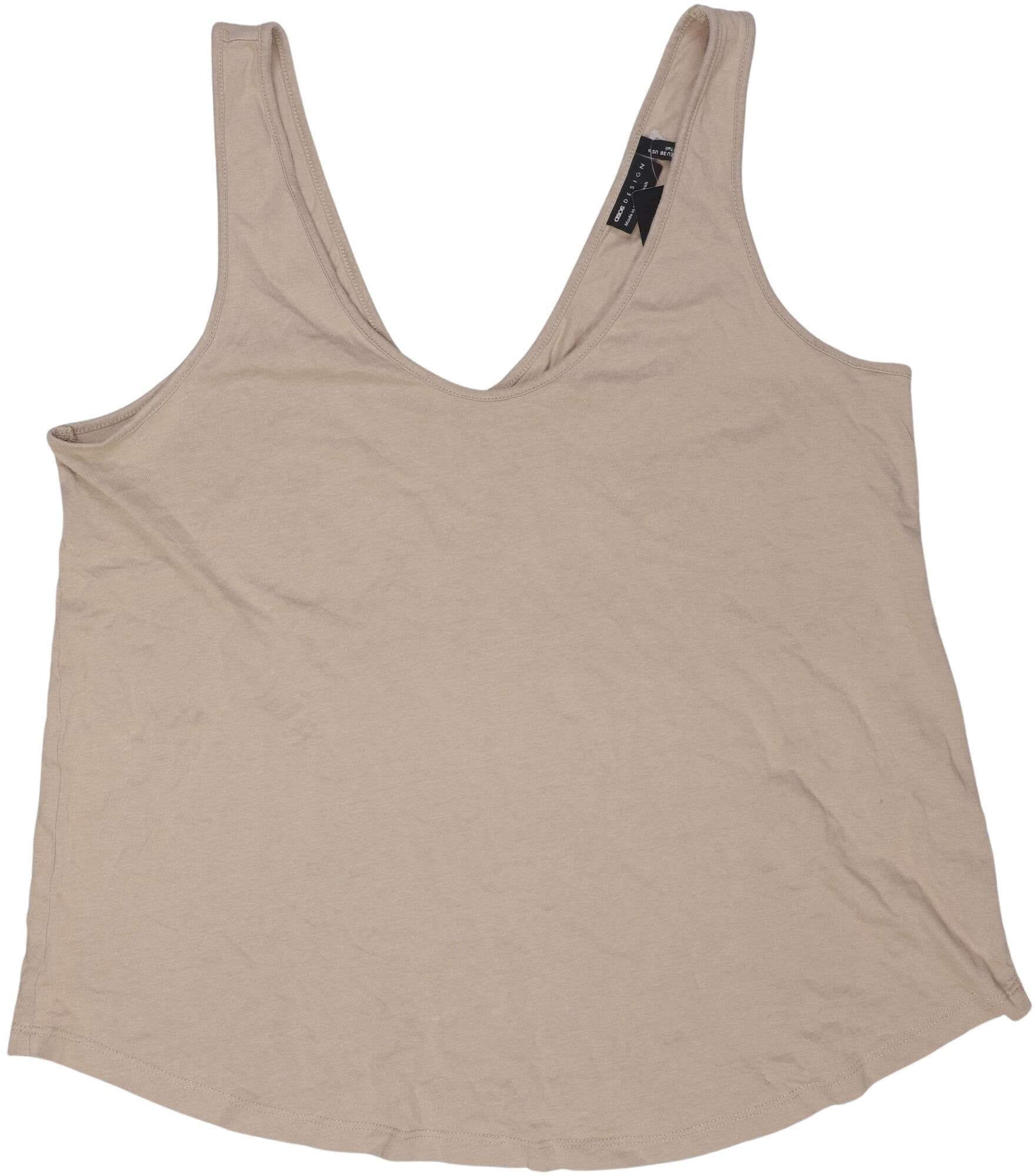 Asos Tall Damen Top, Beige, Gr. EU 38, Baumwolle - Second Hand