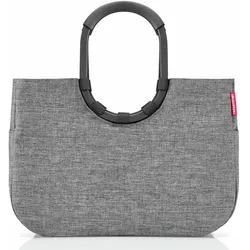 reisenthel loopshopper L Frame, Einkaufstasche, Einkaufskorb, Tragetasche, Tasche, Twist Silver, 25 L, OR7052