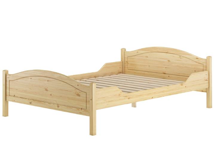 Überlanges Kieferholzbett Massiv 140 x 220 cm Doppelbett
