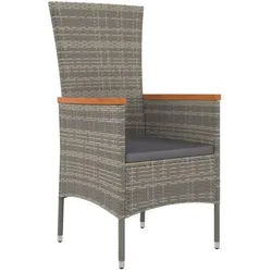 vidaXL, Gartentisch + Balkontisch, Berlunos (4x Stuhl + Tisch) (150 x 90 x 75 cm)
