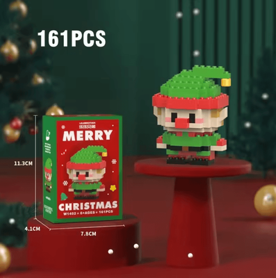 Uplift Curations Christmas Building Block Series Santa Claus & Reindeer Brick Set For Holiday Fun genie