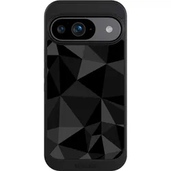 Nivocase Hülle für Google Pixel 9 Handyhülle NIVOcore Case Schwarz Abstrakt Geometric Muster (Google Pixel 9), Smartphone Hülle, Schwarz
