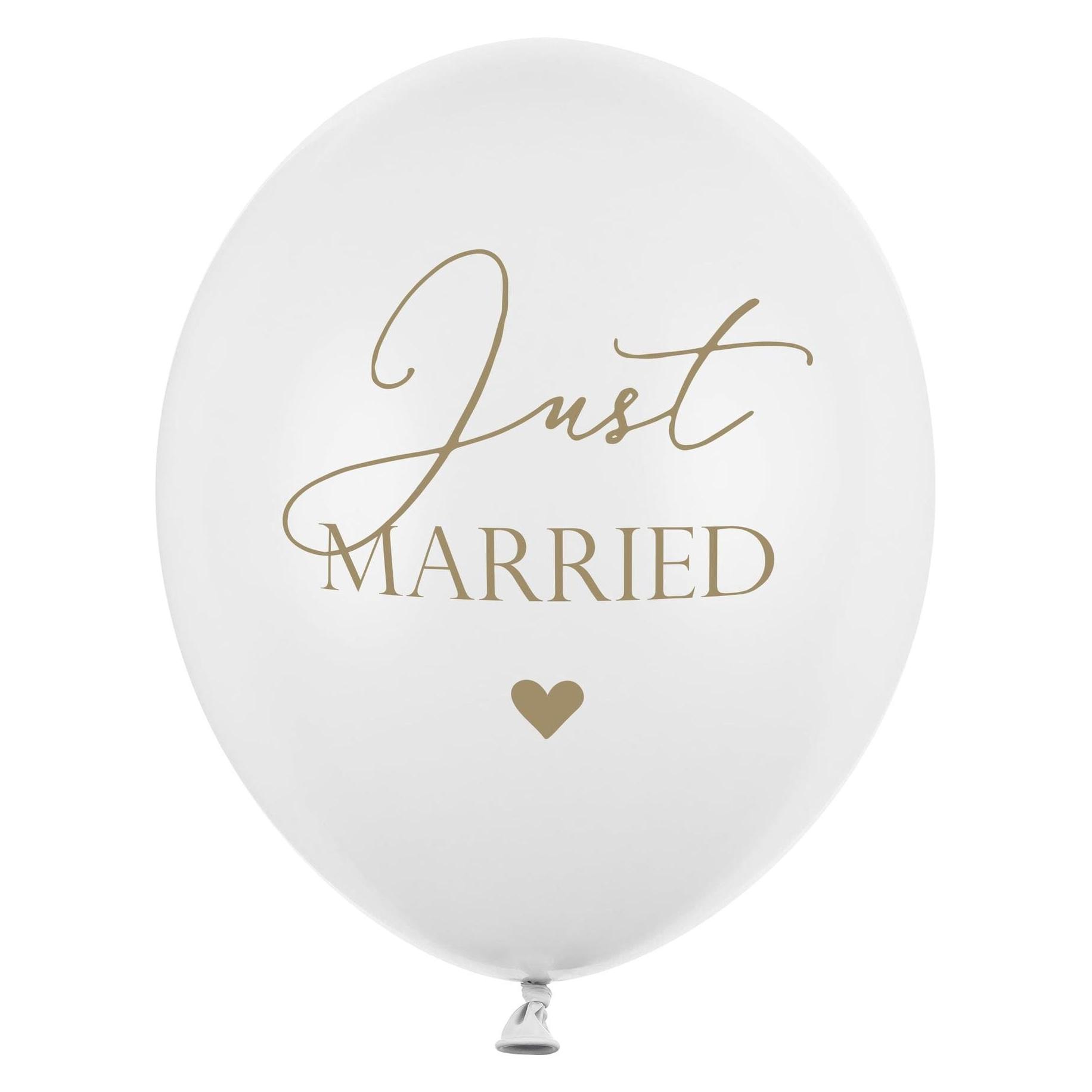 Partydeco Just Married (6x) (SB14P-237-008-6)