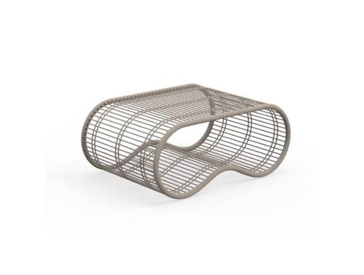TALENTI table basse d'extérieur BREEZ Collection Premium (Dove - Acier verni)