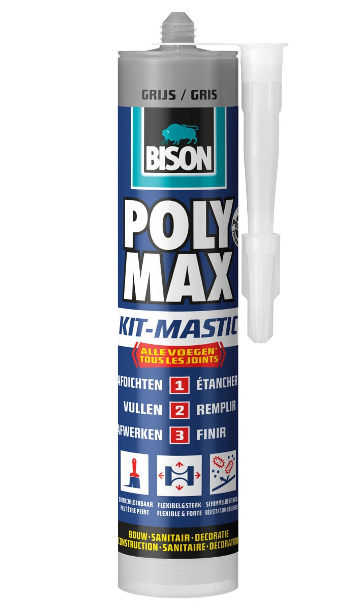 Bison Polymax Seal Transparant Grijs 280ml