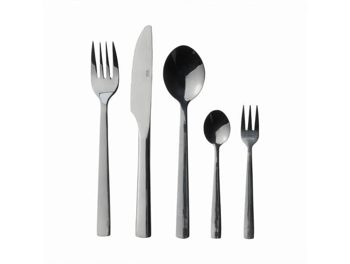 Aida Besteckset Raw, Schwarz, Metall, 60-teilig, 25.2x7.2x35.9 cm, lebensmittelecht, Essen & Trinken, Besteck, Besteck-Sets