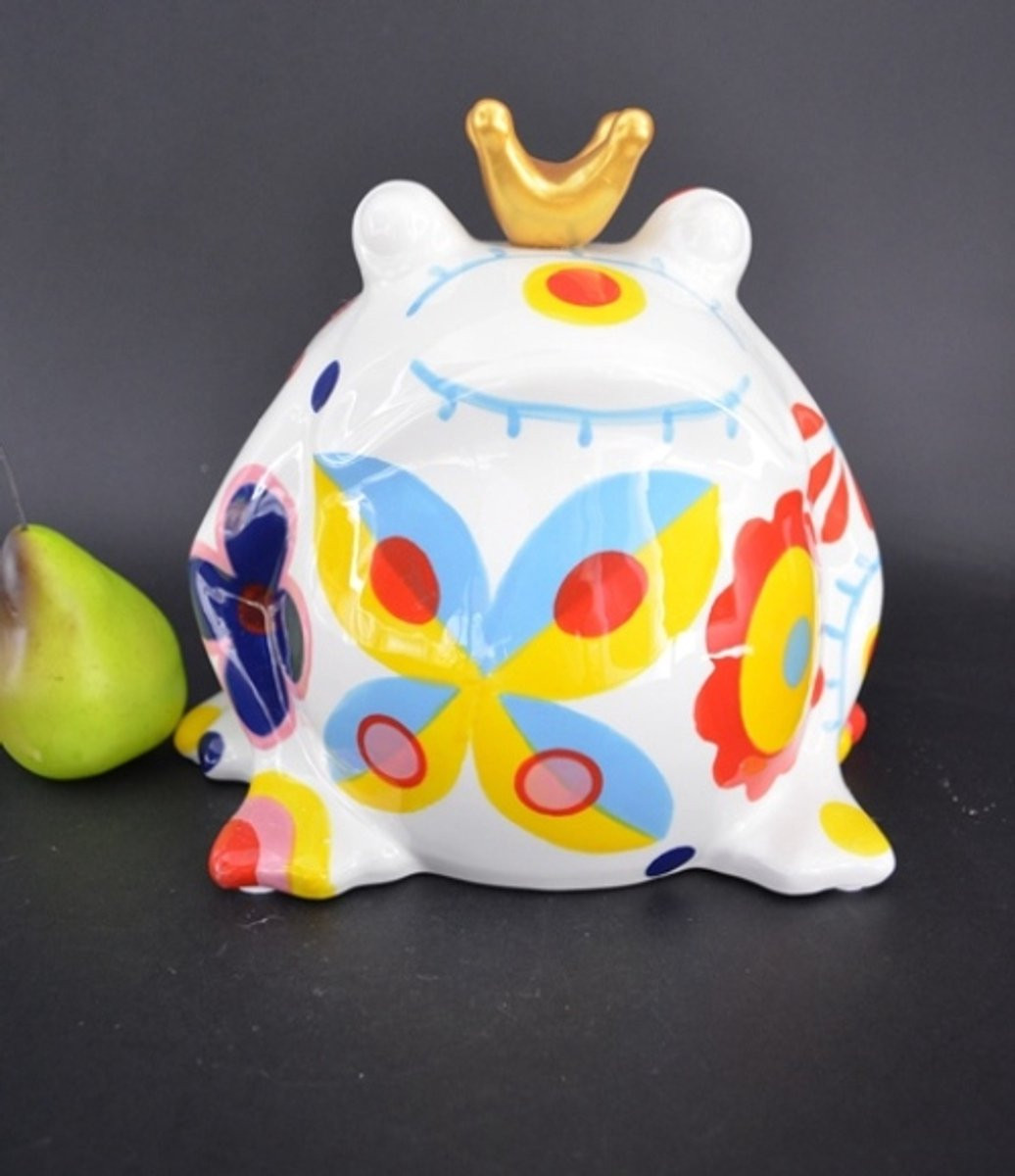 Pomme Pidou Large Decoratie King Frog Freddy Blossom Bliss Wit