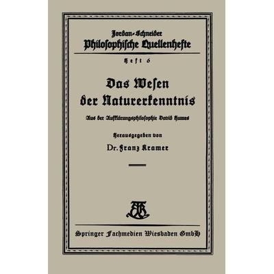 Das Wesen der Naturerkenntnis, Taschenbuch von Franz Kramer, Vieweg & Teubner, 978-3-663-15595-9
