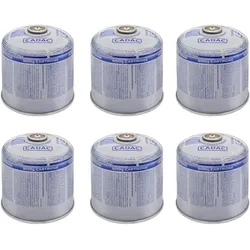 6x Cadac 500g Schraubgaskartusche 893ml Inhalt und 7/16"-Schraubgewinde