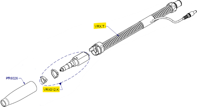 Grupo interno - Acessório peça de mão para Micromotor com Aspiração Kinefis Vortix com 40.000 r.p.m