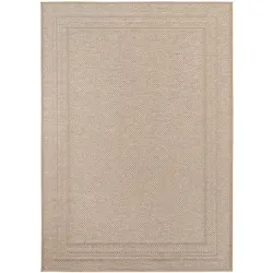 TEPPICH Outdoor VENTOUX in Beige, mit Bordüre, 80 x 250 cm