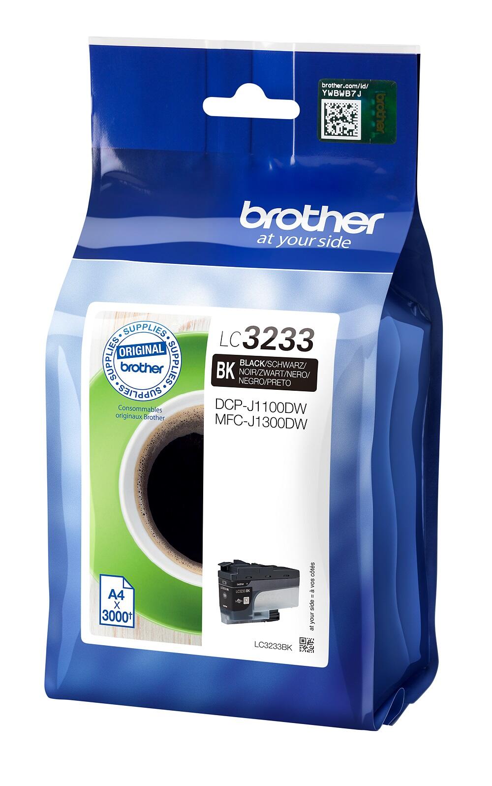 Brother Original LC-3233BK Druckerpatrone schwarz 3.000 Seiten (LC3233BK)