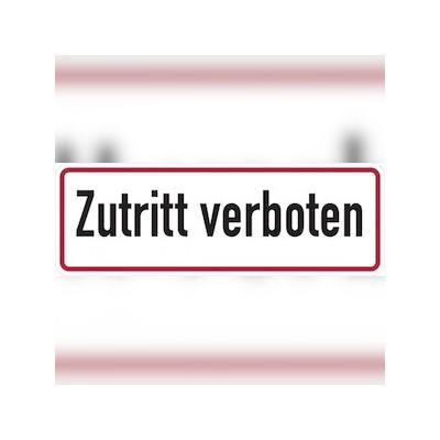 Hinweisschild, Zutritt verboten, 120x350mm - 350x120 mm Folie selbstklebend