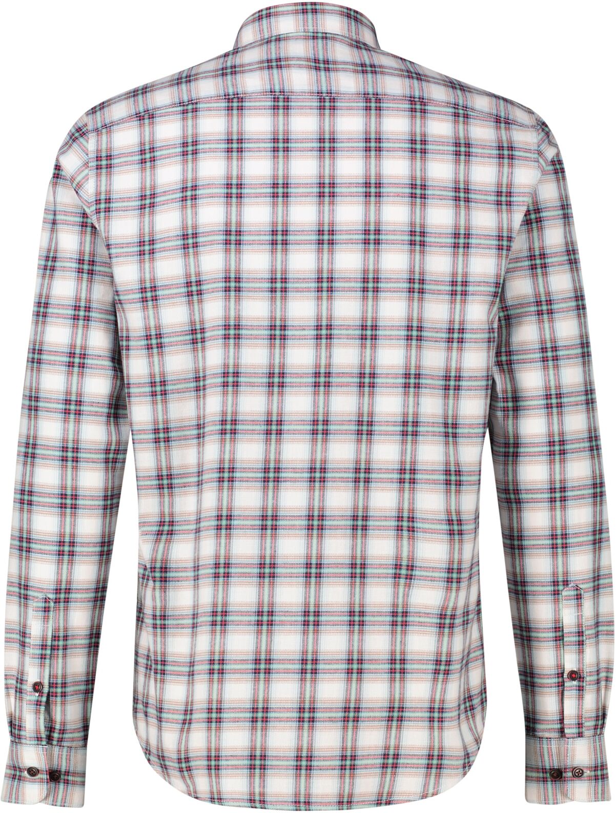 Langarmhemd LERROS "Kariertes Flanellhemd in Übergrössen", Herren, Gr. 3XL, extraweit, weiss (broken weiß), 100% Baumwolle, Hemden Langarmhemd broken weiß 3XL, extraweit