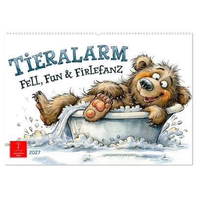 Tieralarm - Fell, Fun & Firlefanz (Wandkalender 2027 DIN A2 quer), CALVENDO Monatskalender