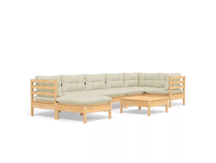 VidaXL - Garten-lounge-set kiefernholz, One Size, Light Beige
