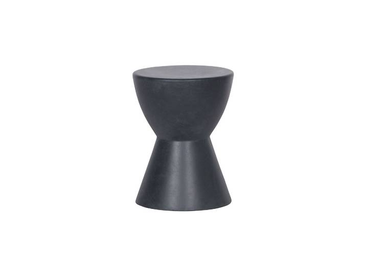 Tabouret en fibre de verre anthracite, extérieur, cylindrique, un