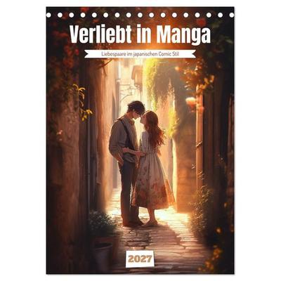 Verliebt in Manga (Tischkalender 2027 DIN A5 hoch), CALVENDO Monatskalender