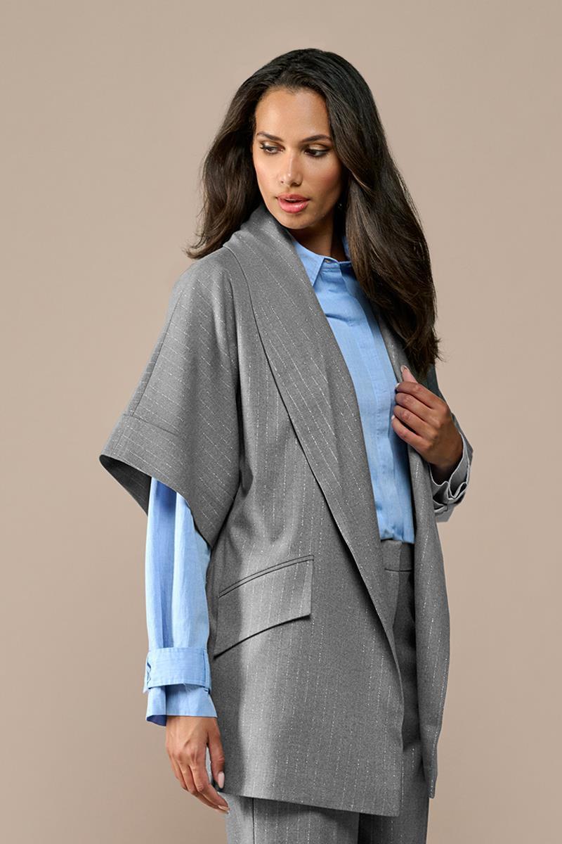 Roseline Lurex Blazer Grau