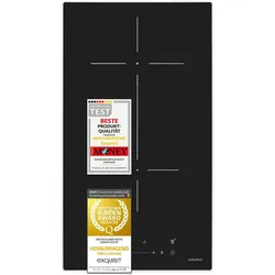 Exquisit Induktionskochfeld, 2 Kochzonen, Touch-Control, 9 Leistungsstufen, Booster, Timer, kompakt, EKI300-B-R-380