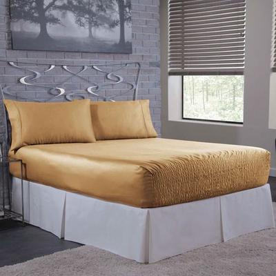 Jlj Home Furnishings Llc Bed Tite Satin Sheet Set, King, Gold